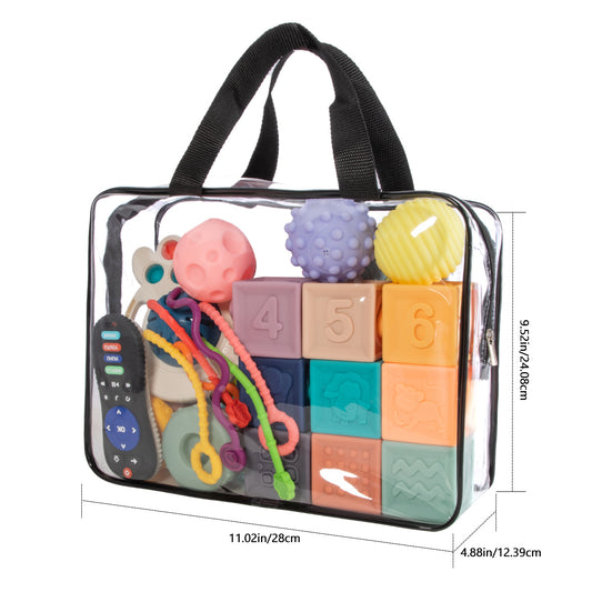 Halloween Baby Toy Set - Stimulate Sensory Growth & Fine Motor Skills - Pull-String, Stacking Blocks, Remote Control - Perfect Educational Christmas Gift for 6-12 Month Infants Birthday