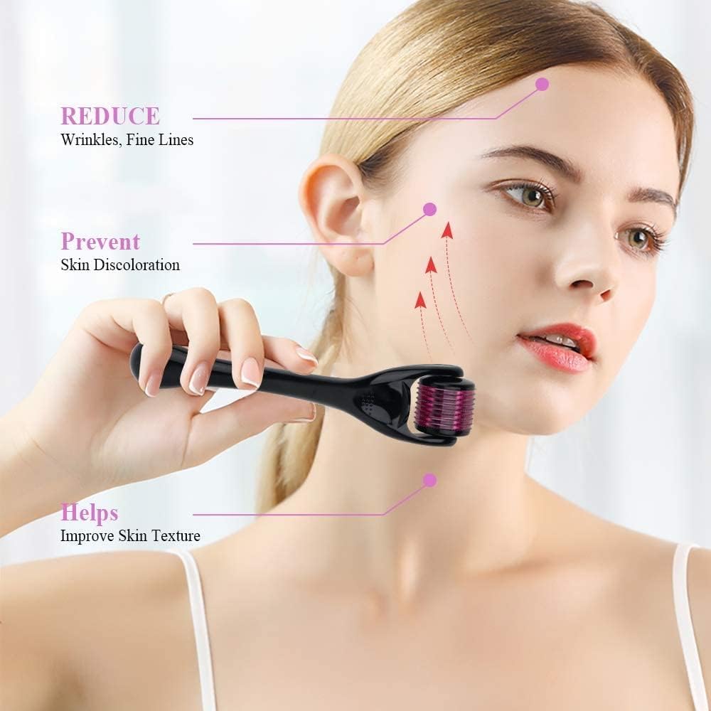 Derma Roller System 0.5mm β Microneedling for Skin & Hair Growth
