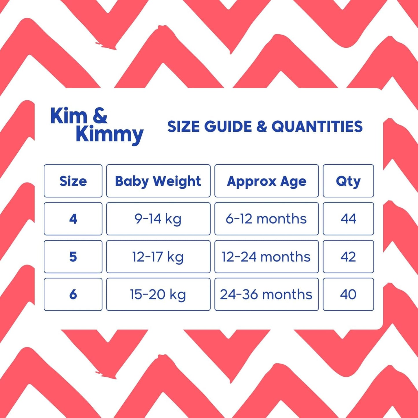 Kim & Kimmy Eco Diaper Pants, Size 4, 9-14 kg, 44 Pants - 12 Hour Leak Protection, No Rashes, Hypoallergenic, Ultra-Soft & Highly Absorbent - Cruelty Free & Vegan - Good Vibes