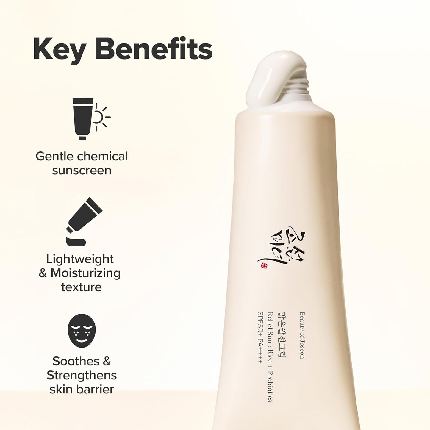 Beauty of Joseon Relief Sun Organic Sunscreen With Rice + Probiotics SPF50+ & PA++++ 50ml