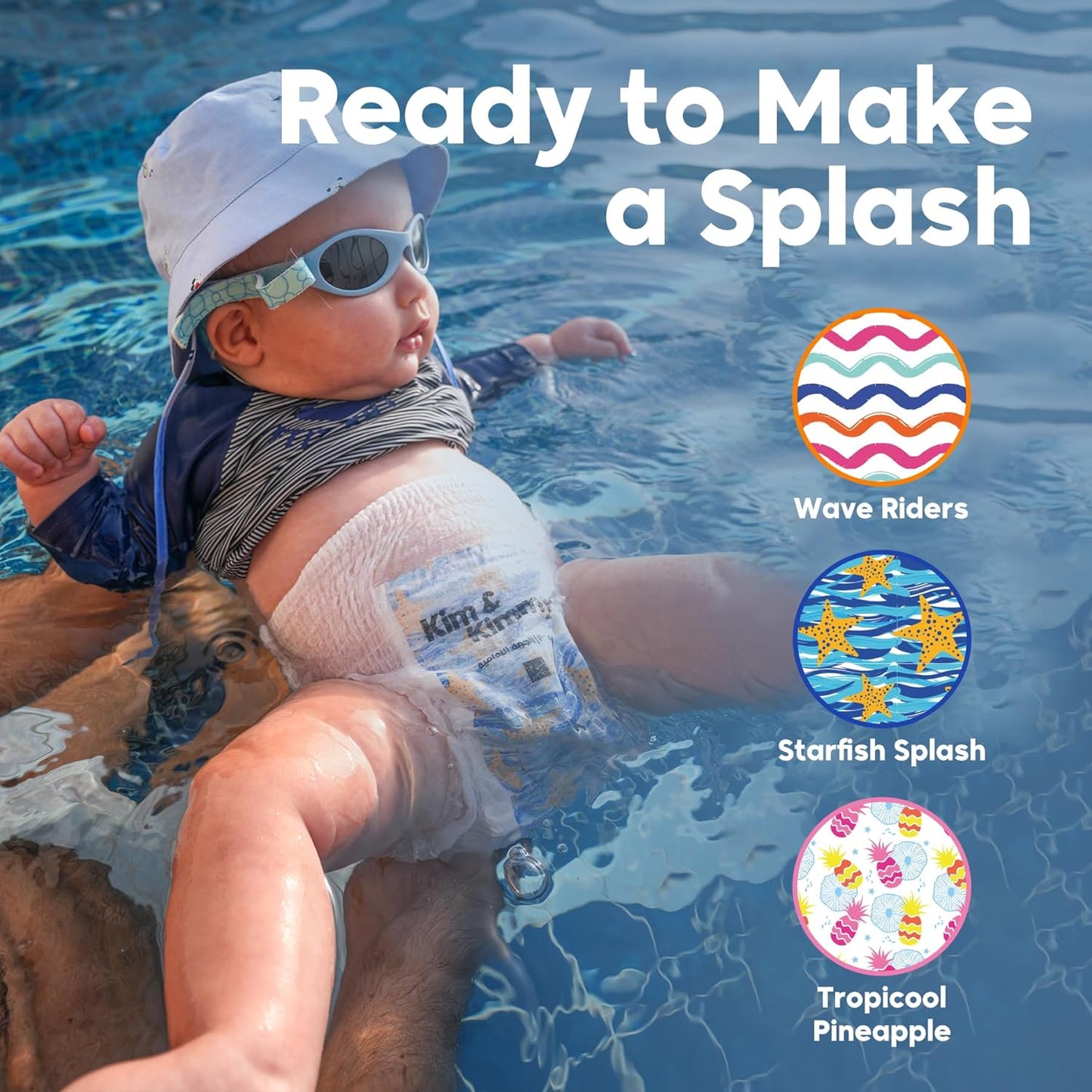 Kim & Kimmy Swim Pants – Baby Swim Diapers 15 pcs
