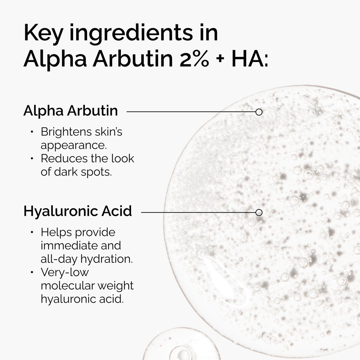 The Ordinary Alpha Arbutin 2% + Hyaluronic Acid Brightening Serum β Targets Dark Spots & Uneven Skin Tone (30ml)