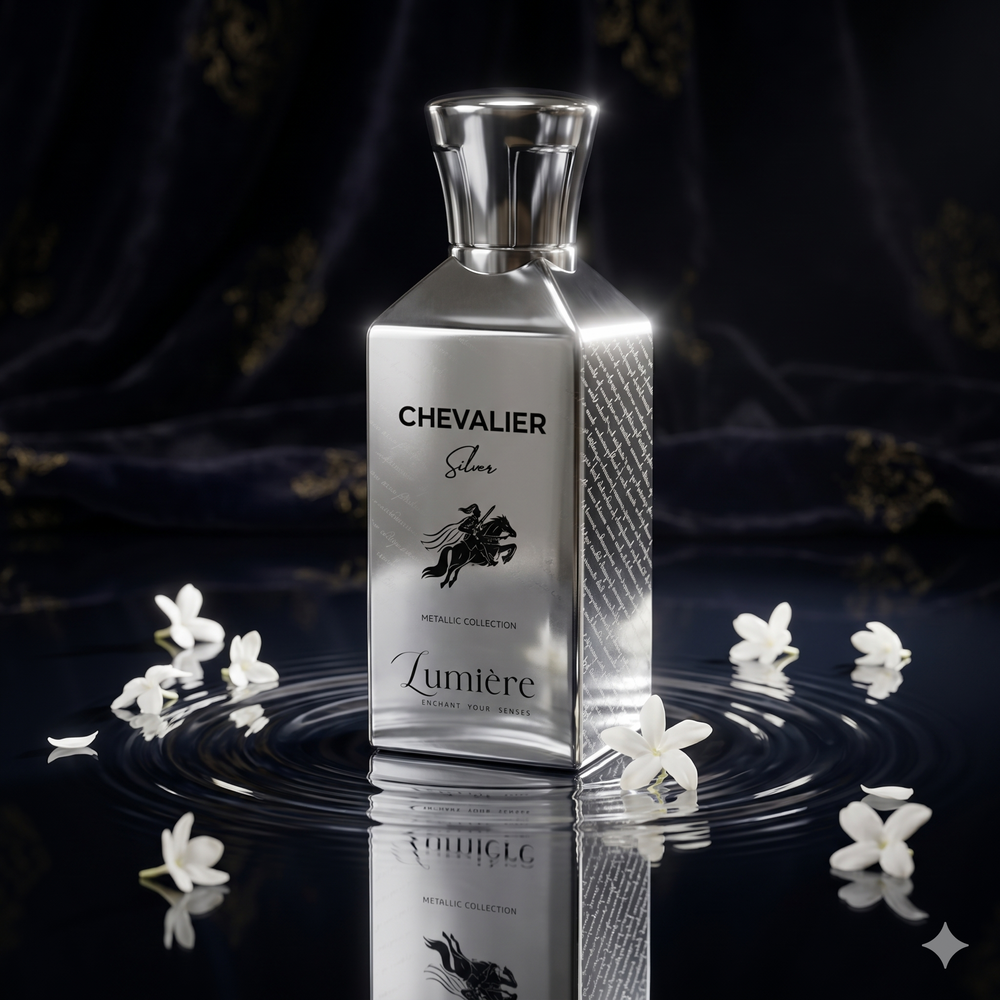 Lumiere Silver Grasse Perfume 100ml Chevalier Metallic Collection Bottle