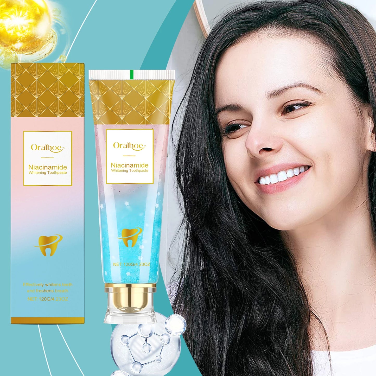Easy Life Store Niacinamide Whitening Toothpaste Remove Yellow Teeth Smoke Stains Improve Oral Smell Breath Fresh Tooth Bleaching Care Product - Buy Online in UAE | Easy Life Store