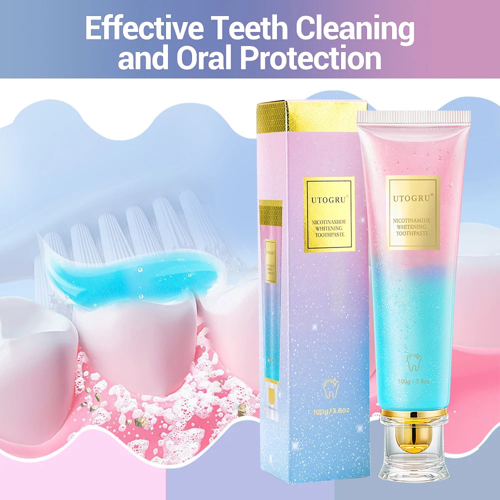 Easy Life Store 100g Niacinamide Whitening Toothpaste Refreshing Clean Teeth For Men And Women Fresh Breath Toothpaste To Remove Tooth Stains 100g - Buy Online in UAE | Easy Life Store