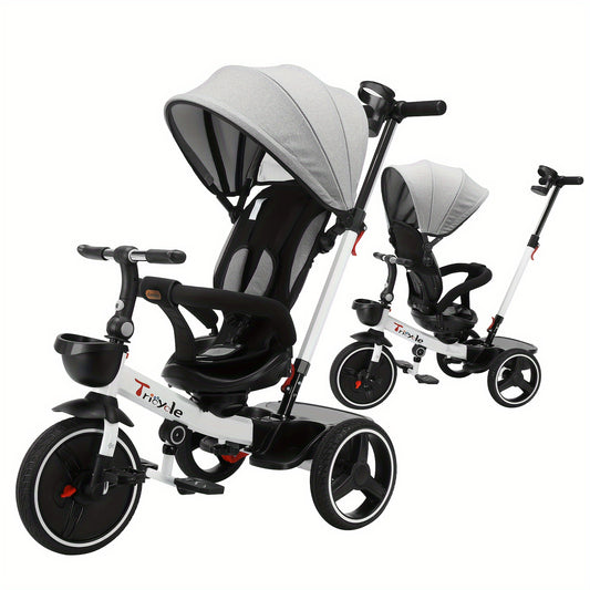 Ubravoo Baby Stroller Tricycle Ride Bike, 360 Degree Rotation Sitting & Lying, Celerity Disassembly & Assembly, 1-5 Years