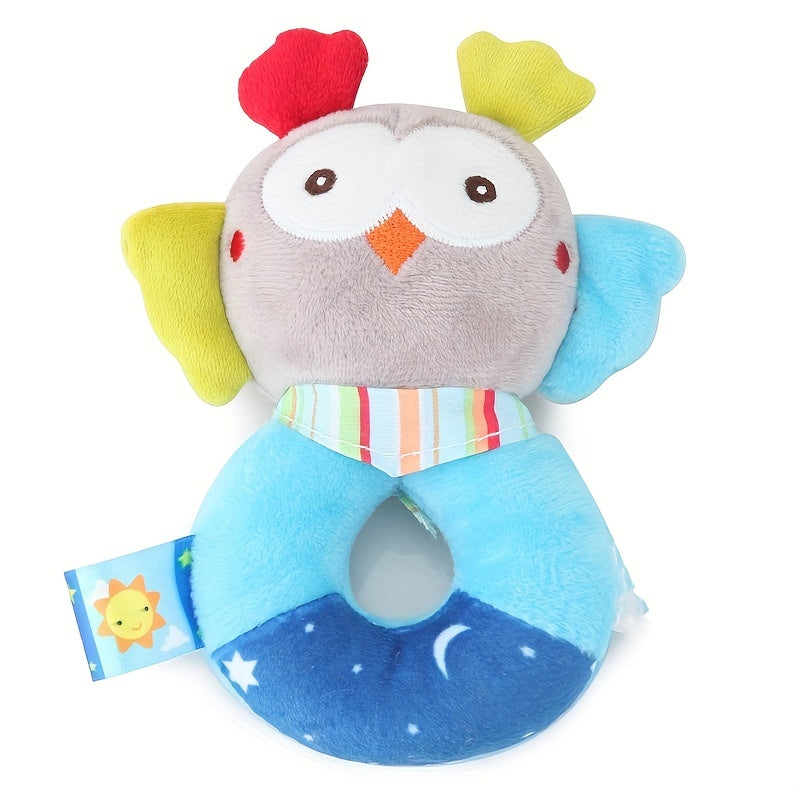 Cute Cartoon Animal Hand Rattle Round Hand Rattle Baby Toy Baby Hand Rattle Plush Toy