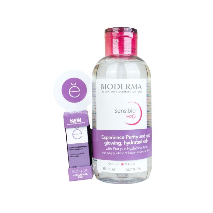 Bioderma Sensibio H20 850ml + Etatpur Hyaluronic Acid Kit