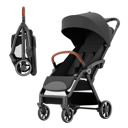 folding Baby Stroller Travel System Toddler Stroller w/Reversible Stroller