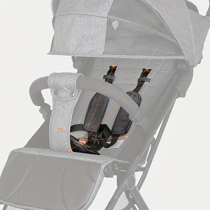 Foldable Pocket Cart, Mesh Baby Stroller, Breathable And Comfortable In Summer, Carbon Steel Frame, Baby Stroller, Wear-Resistant Wheels, As Halloween, Chrismas Gift