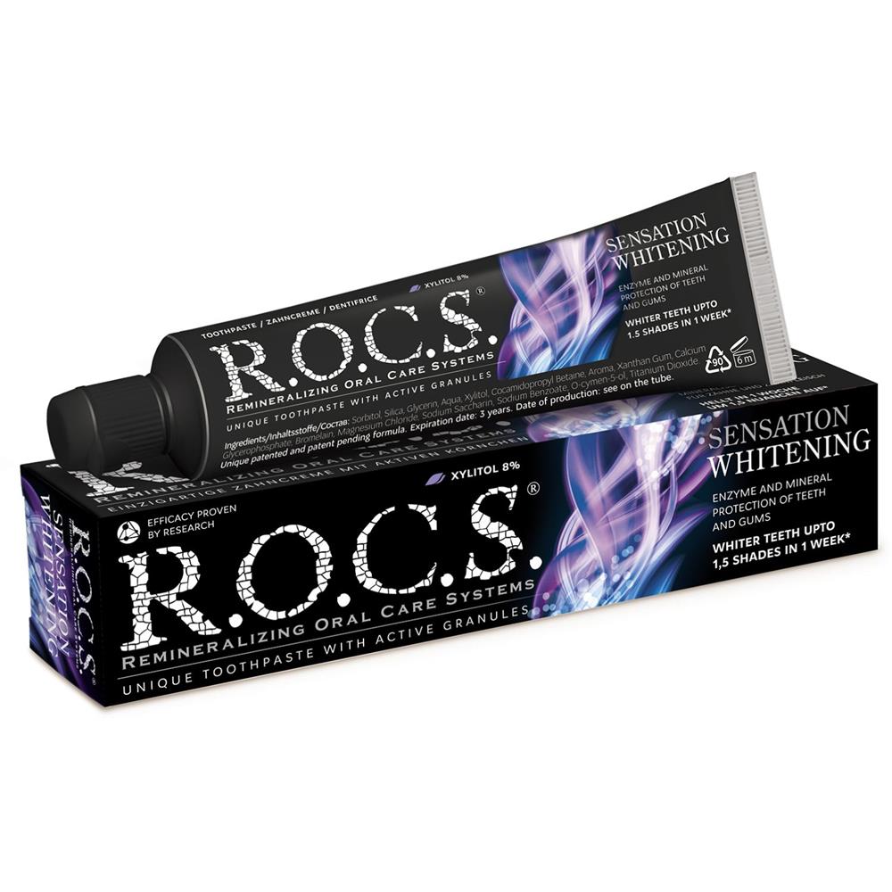 معجون أسنان ROCS Sensation Whitening Black Edition 60 مل