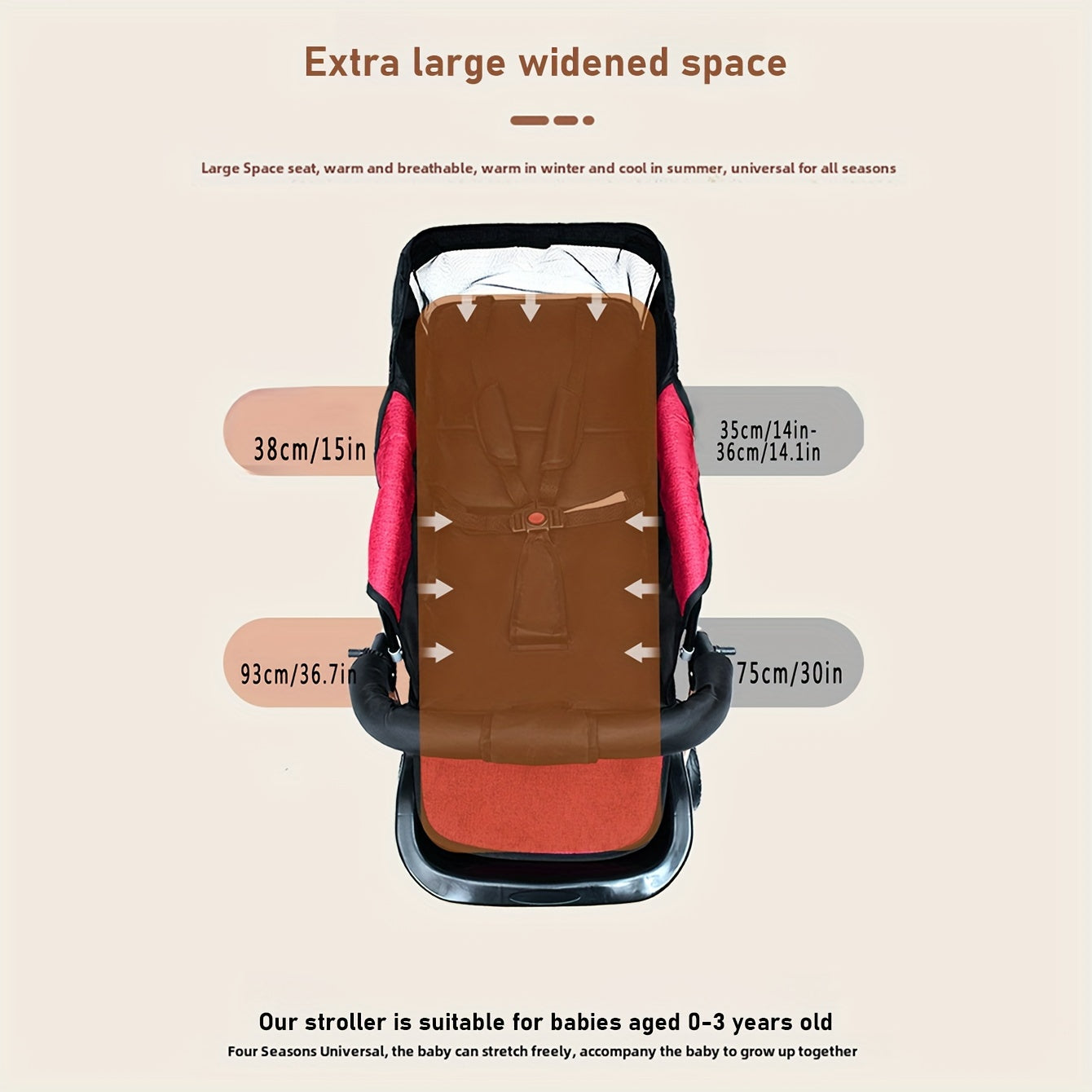 Strolling Baby God Tool Baby stroller can sit, lie down, and fold in both directions. It is a lightweight baby stroller with a safe hand and cart, As Halloween, Chrismas Gift