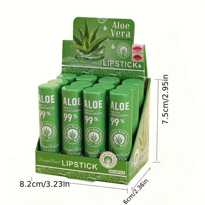 12Pcs Color Changing Lip Balm Set Box Moisturizing And Nourishing Temperature Changing Aloe Lipstick with Plant Squalane