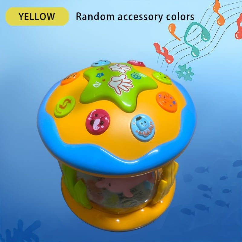 Children's Multifunctional Hand Drum Music Light Sound and Educational Baby Ocean Hand Drum Baby Toy Fun Toy