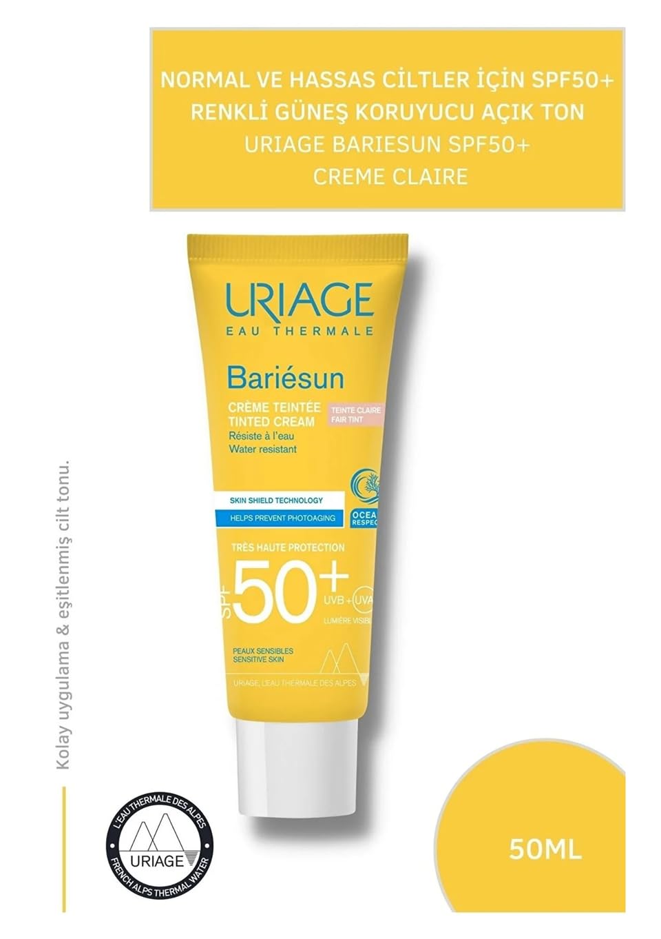Uriage Bariesun Spf50+ Golden Tint Cream 50Ml