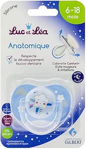 Lel 635188 Soother Silicone Rng Celstn Night 6-18M 1S