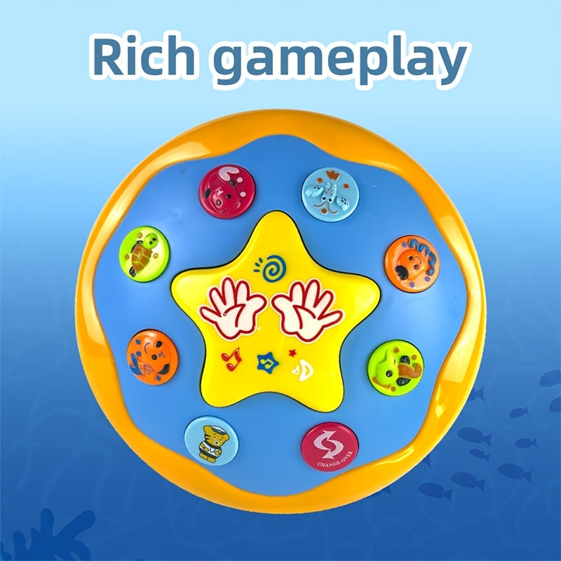 Children's Multifunctional Hand Drum Music Light Sound and Educational Baby Ocean Hand Drum Baby Toy Fun Toy