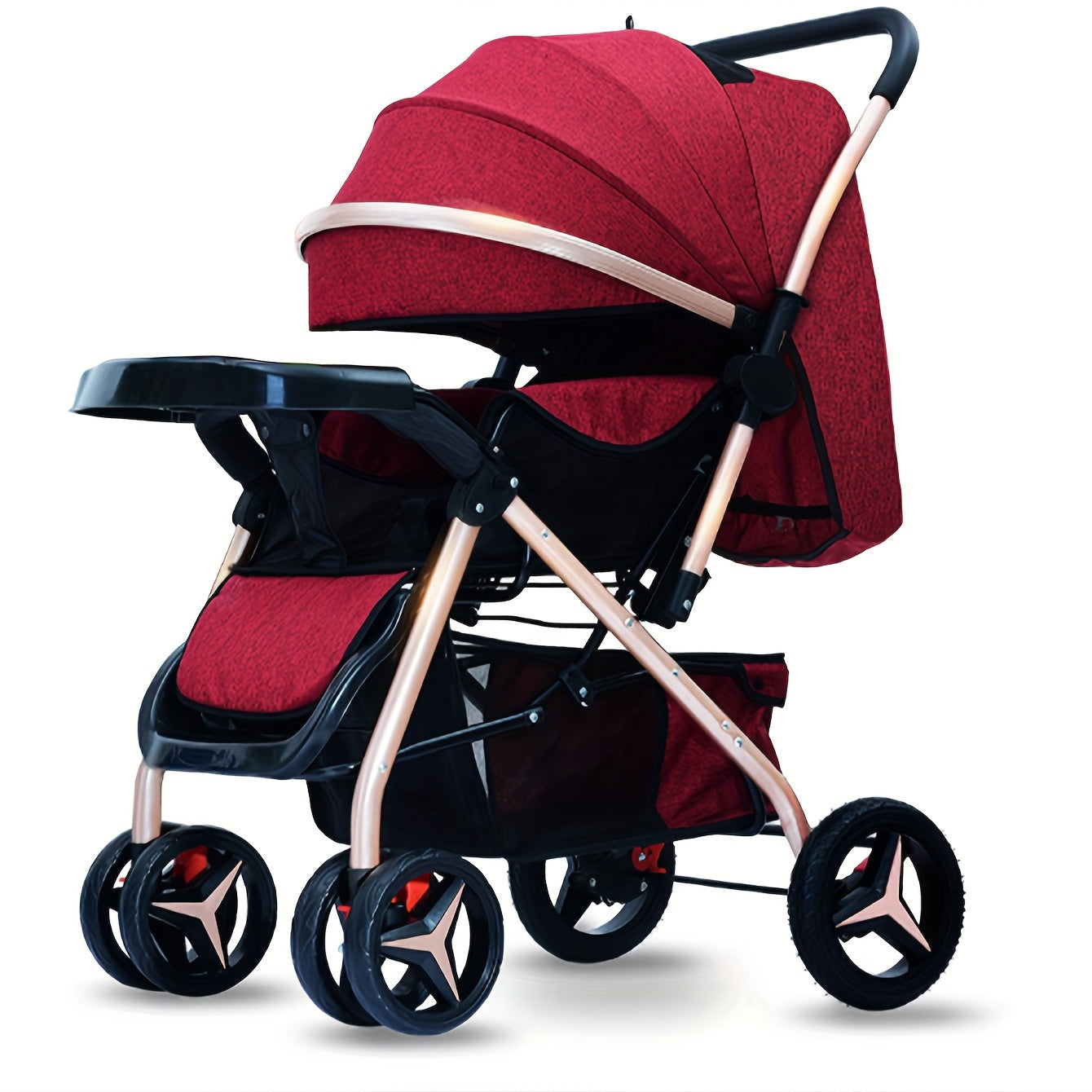 Strolling Baby God Tool Baby stroller can sit, lie down, and fold in both directions. It is a lightweight baby stroller with a safe hand and cart, As Halloween, Chrismas Gift