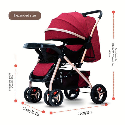 Strolling Baby God Tool Baby stroller can sit, lie down, and fold in both directions. It is a lightweight baby stroller with a safe hand and cart, As Halloween, Chrismas Gift