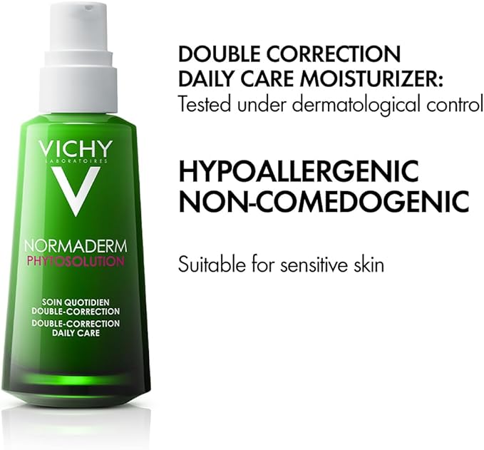 Vichy Normaderm Phytosolution Double Correction Daily Care Moisturiser For Oily & Acne Prone Skin With Salicylic Acid 50ml