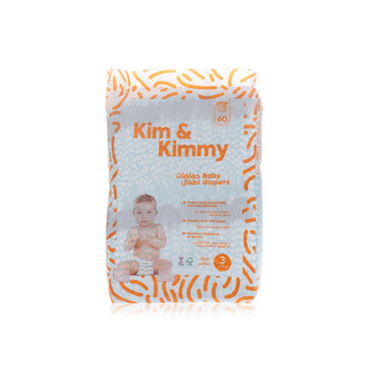 Kim & Kimmy - Size 3 Diapers, 6 - 11kg, qty 60