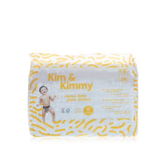 Kim & Kimmy - Size 6 Diapers, 15-20kg, qty 38