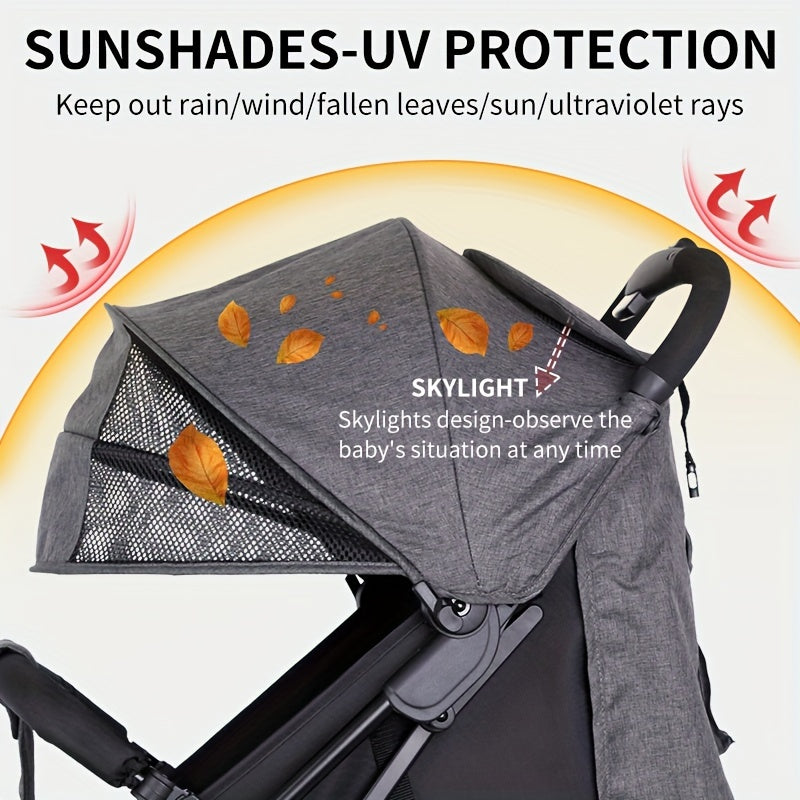 Foldable Pocket Cart, Mesh Baby Stroller, Breathable And Comfortable In Summer, Carbon Steel Frame, Baby Stroller, Wear-Resistant Wheels, As Halloween, Chrismas Gift