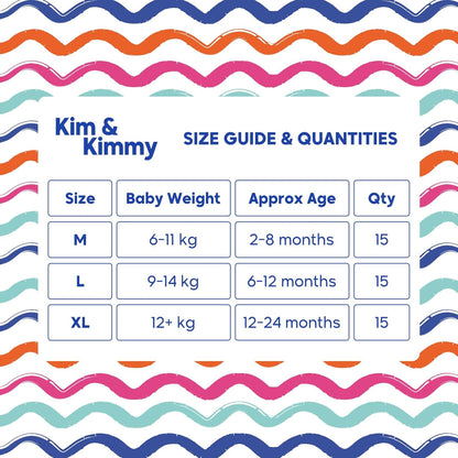 Kim & Kimmy Swim Pants –  Baby Swim Diapers 15 pcs