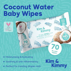 Kim & Kimmy Organic Coconut Water Baby Wipes – 70pcs
