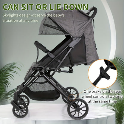 Foldable Pocket Cart, Mesh Baby Stroller, Breathable And Comfortable In Summer, Carbon Steel Frame, Baby Stroller, Wear-Resistant Wheels, As Halloween, Chrismas Gift