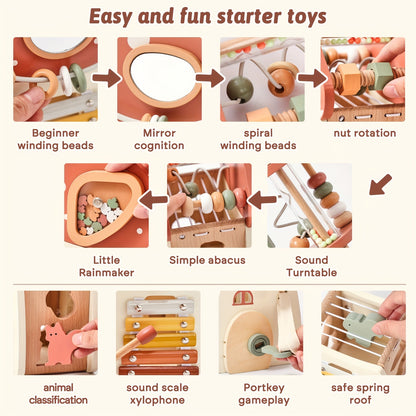 A Multi-functional Mushroom Five-in-one Toy Set, An Interesting And Educational Cognitive Toy That Helps Develop Hand-eye Coordination, Baby Toy, And A Birthday And Christmas Gift For Children