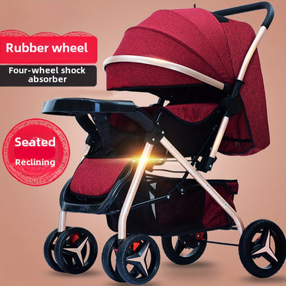 Strolling Baby God Tool Baby stroller can sit, lie down, and fold in both directions. It is a lightweight baby stroller with a safe hand and cart, As Halloween, Chrismas Gift