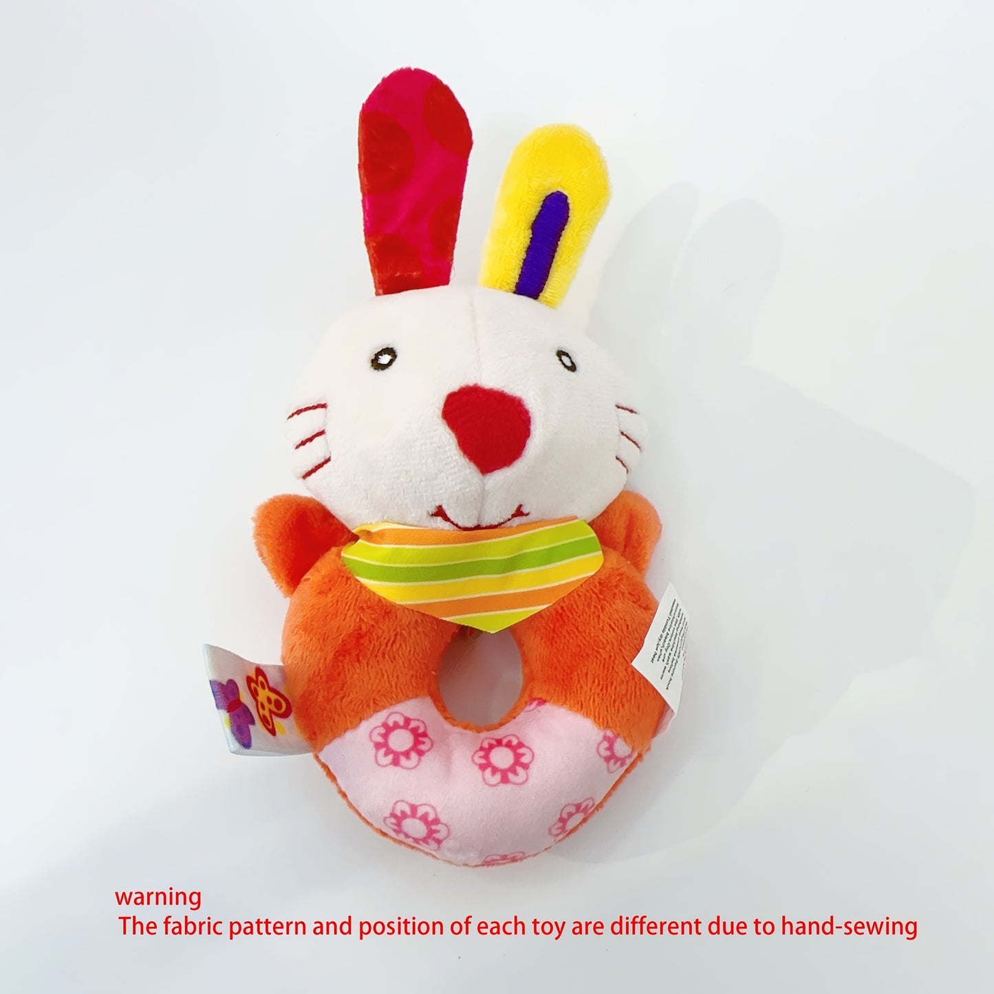 Cute Cartoon Animal Hand Rattle Round Hand Rattle Baby Toy Baby Hand Rattle Plush Toy