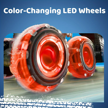 [3 Pack Monster Truck] 3 Pack Monster Truck Toy | Motion Activated Light-Up Cars For Toddlers - Monster Treads Lightning Wheels | Baby Toy Present - Press & Go Cars For Boys Girls Birthday Gifts Easter Basket Stuffer