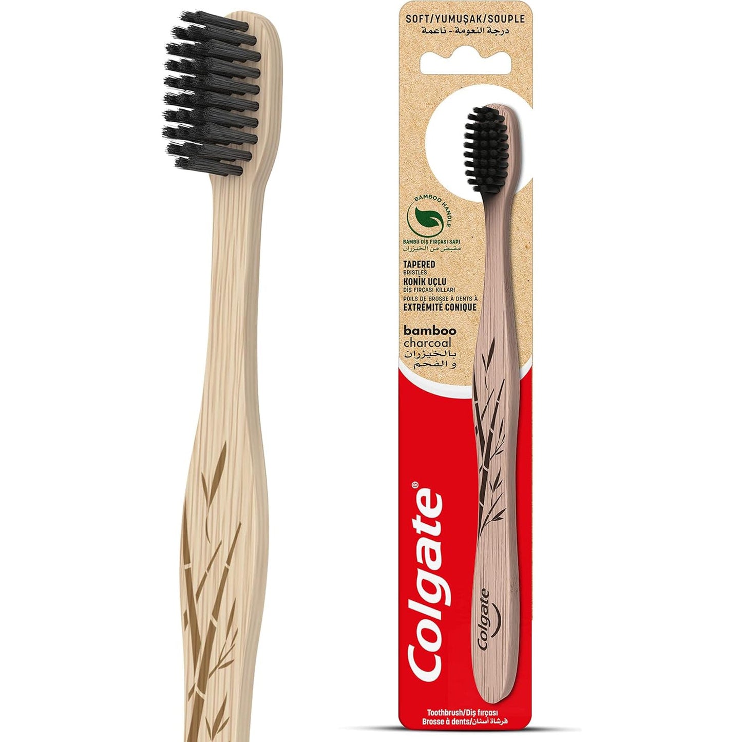 معجون أسنان كولجيت من الفحم النباتي الناعم من الخيزران