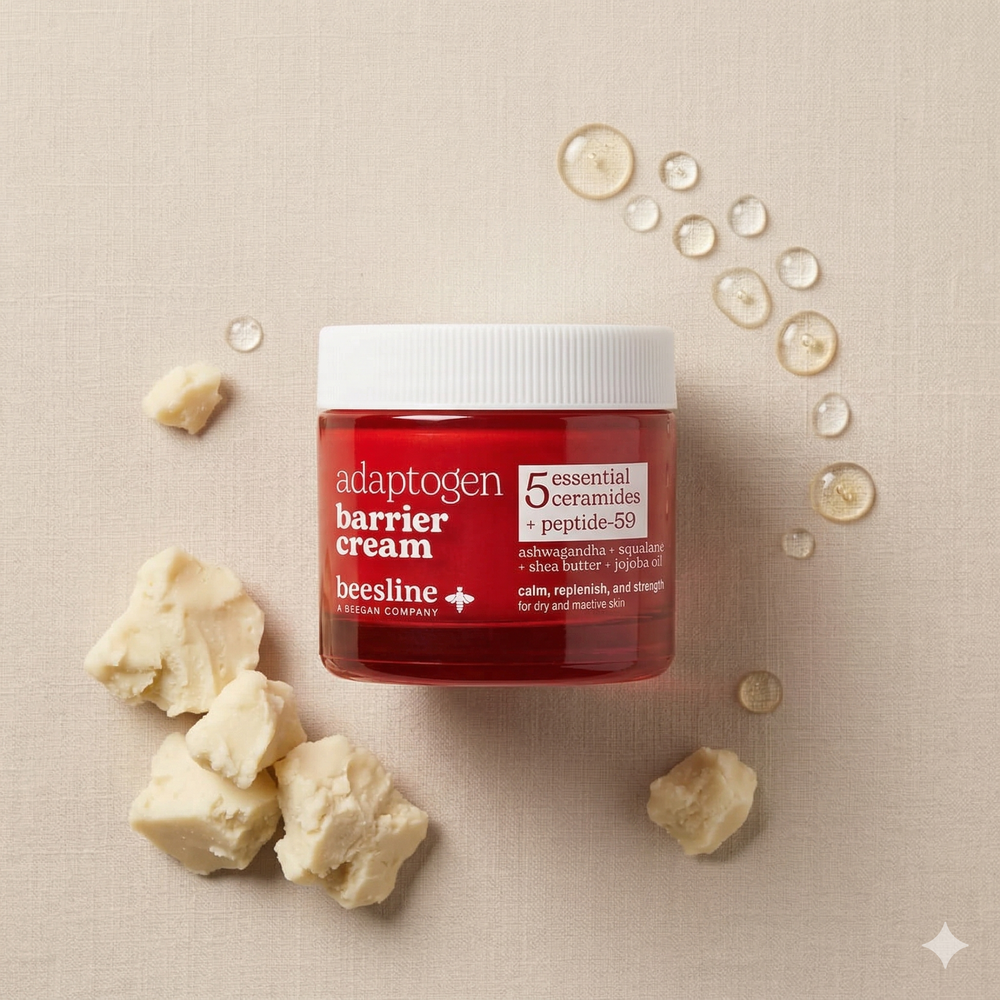 Beesline Adaptogen Barrier Cream 50ml jar for dry and reactive skin
