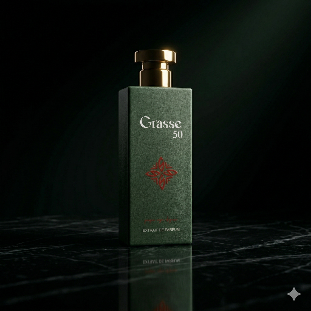 Grasse 50 Extrait De Parfum 80ml green bottle woody spicy fragrance Amouage Purpose 50 alternative UAE