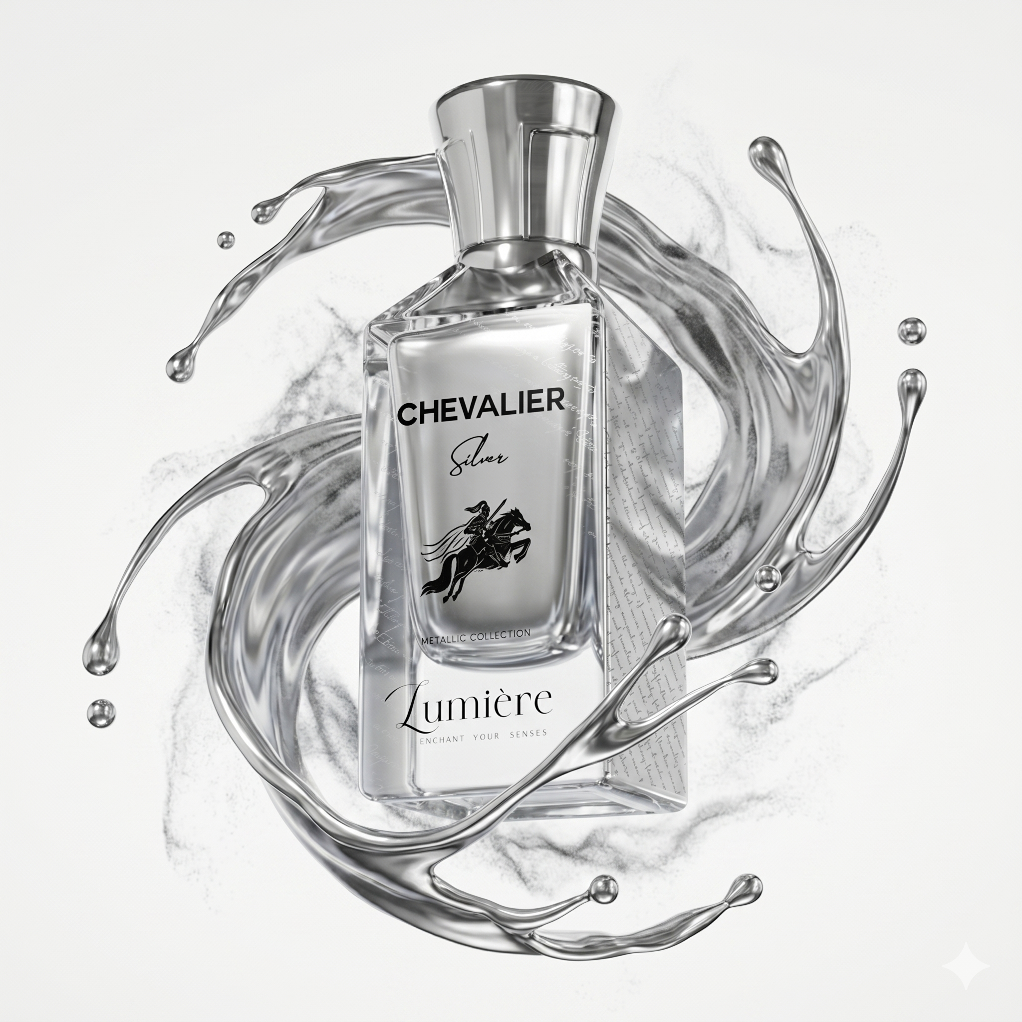Lumiere Silver Grasse Perfume 100ml Chevalier Metallic Collection Bottle