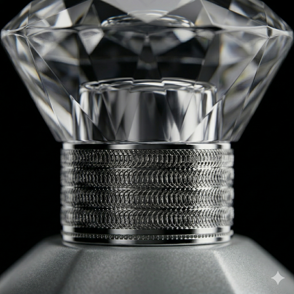 Blind sway Ivoria - Grasse Perfumes 100Ml luxurious silver geometric bottle and artistic box with red cardinal bird