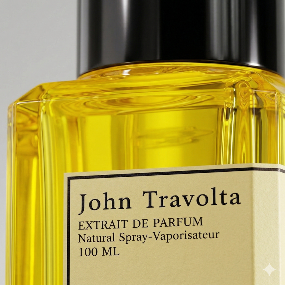 Yellow Oskar Collection John Travolta Extrait De Parfum 100ml striking yellow glass bottle inspired by Madawi