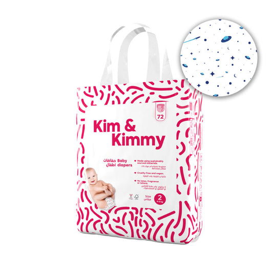 Kim & Kimmy - Size 2 Diapers, 4 - 8kg, qty 72