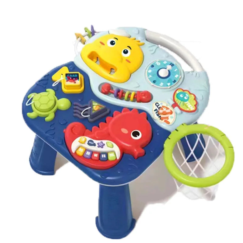 Baby Walker Stroller Walking Babies Trolley Activity Table Musical Toys Sound Sensory Toys Basketball Developing Educational Toy