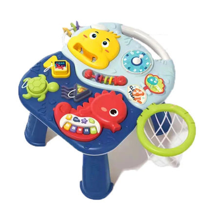 Baby Walker Stroller Walking Babies Trolley Activity Table Musical Toys Sound Sensory Toys Basketball Developing Educational Toy