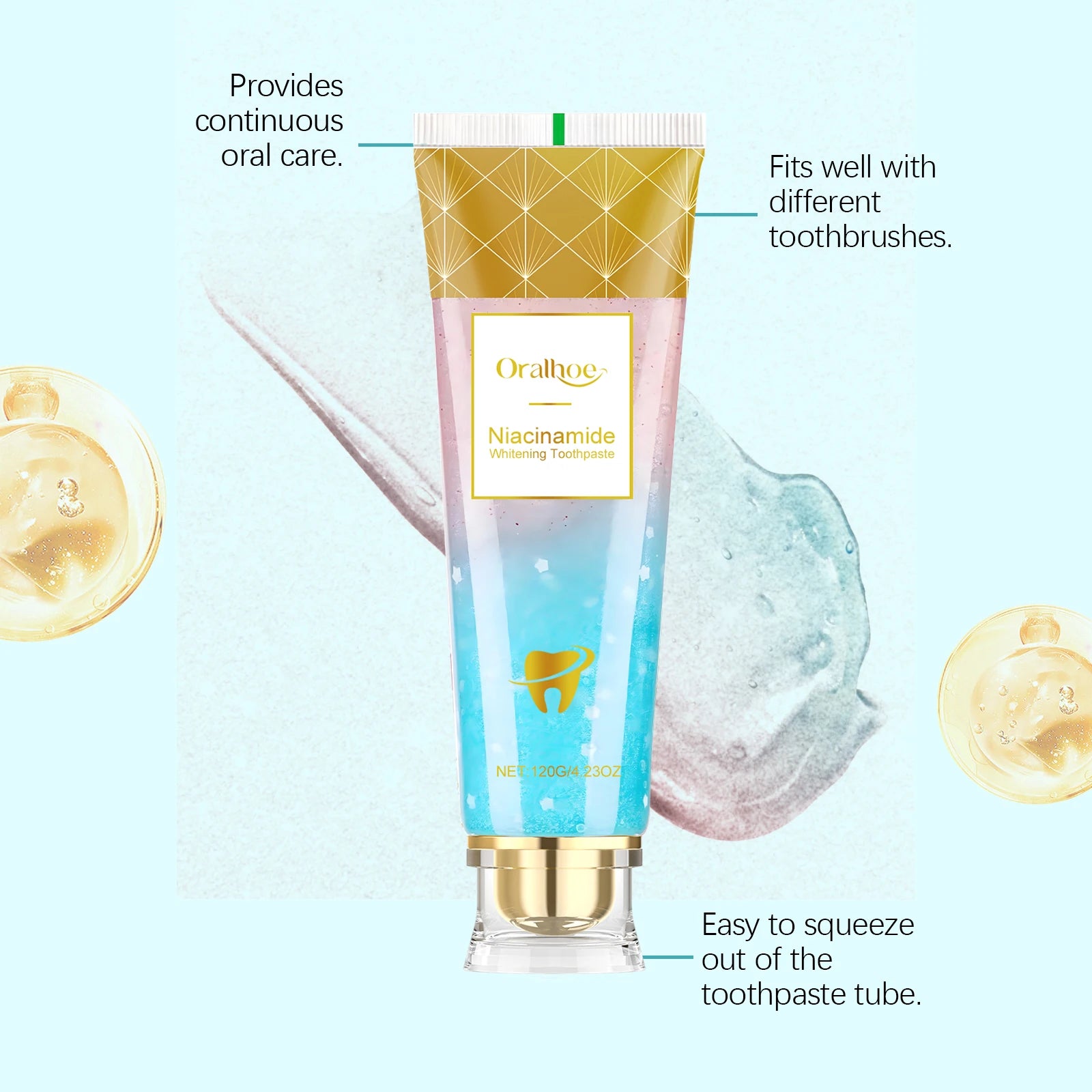 Easy Life Store Niacinamide Whitening Toothpaste Remove Yellow Teeth Smoke Stains Improve Oral Smell Breath Fresh Tooth Bleaching Care Product  - Buy Online in UAE | Easy Life Store