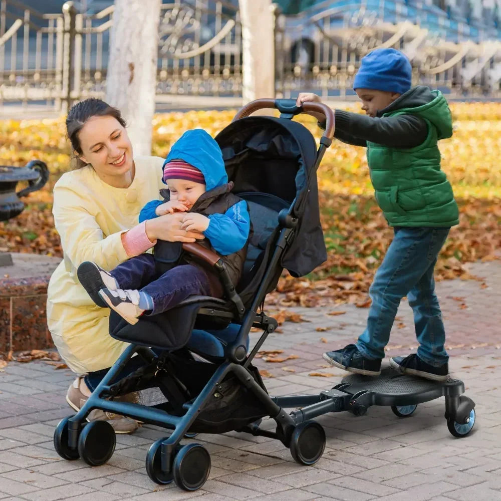 Upgrade Your Stroll with A 2-in-1 Sit and Stand Stroller Board for Second Baby - Compatible with Most Baby Strollers