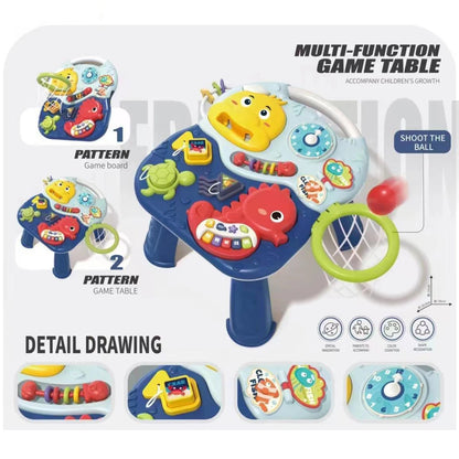 Baby Walker Stroller Walking Babies Trolley Activity Table Musical Toys Sound Sensory Toys Basketball Developing Educational Toy