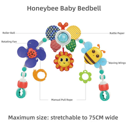 Baby Stroller Toys Arch Bee Bedbell Bouncer Infant Travel Car Seat Montessori Crib Accessory Rattle Sensory Mobile Pram Activity