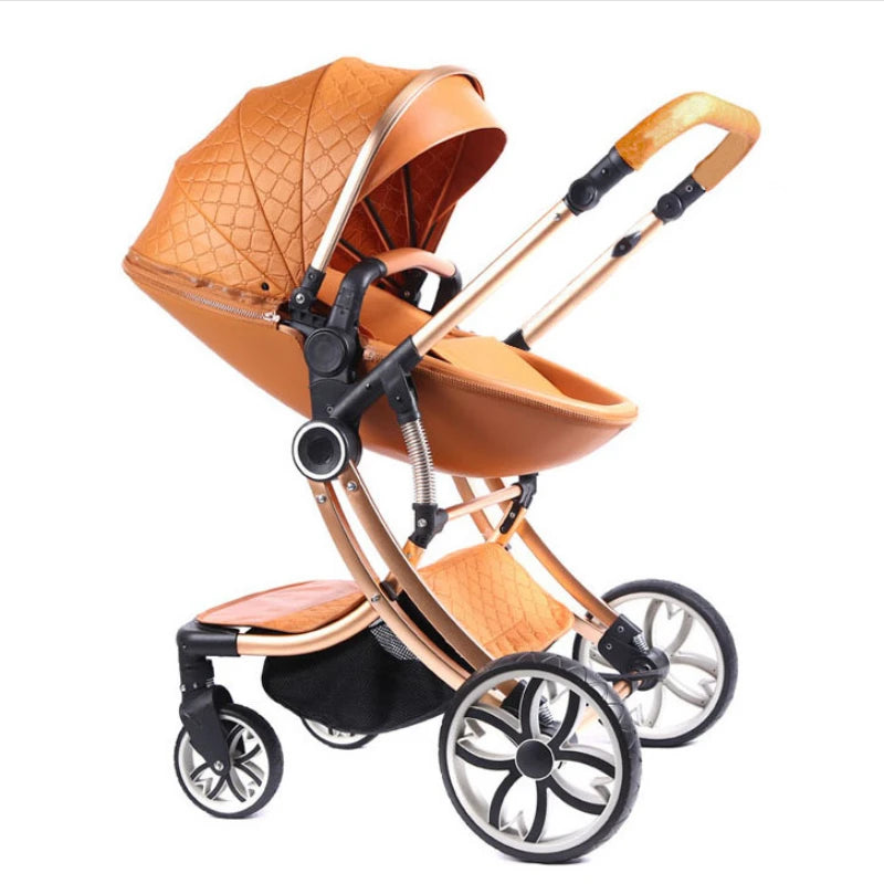 Baby Stroller 2 in 1 Can Sit Can Lie Baby Pram High Landscape bidirectional Baby Pram Shock absorption four wheels stroller
