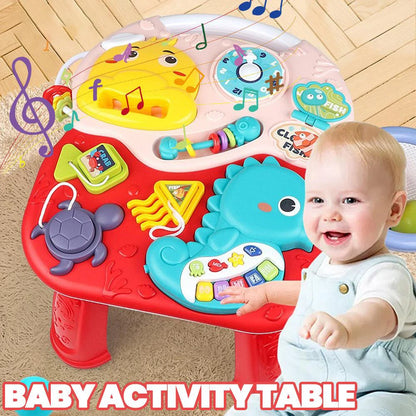 Baby Walker Stroller Walking Babies Trolley Activity Table Musical Toys Sound Sensory Toys Basketball Developing Educational Toy