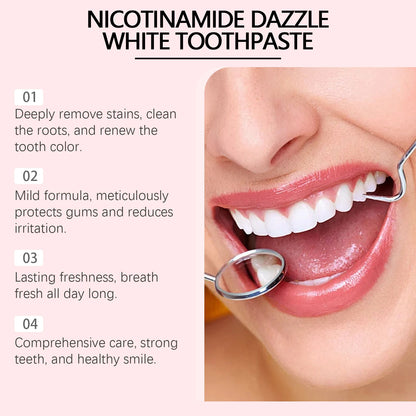 Easy Life Store Niacinamide Whitening Toothpaste Remove Yellow Teeth Smoke Stains Improve Oral Smell Breath Fresh Tooth Bleaching Care Product  - Buy Online in UAE | Easy Life Store